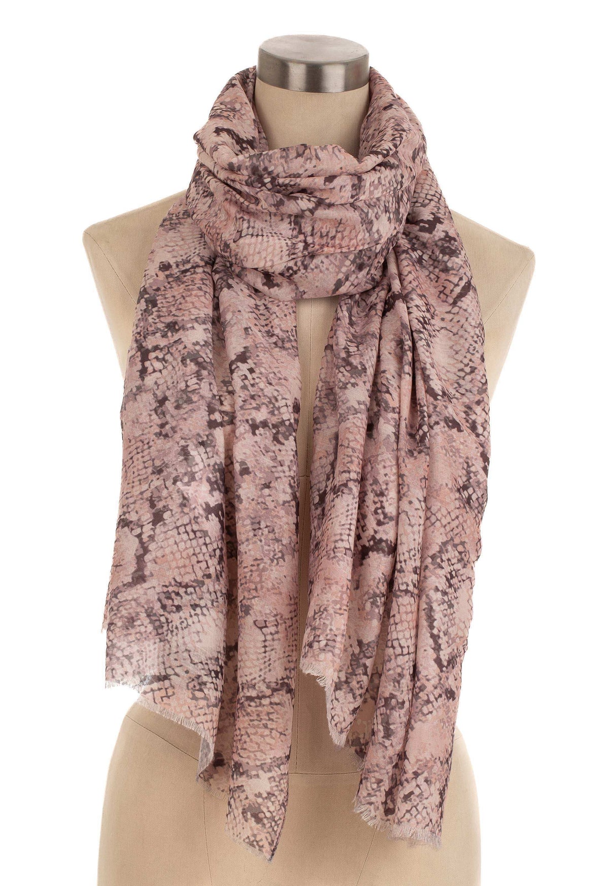 Snakeskin Pattern Scarf in Dusty Shades