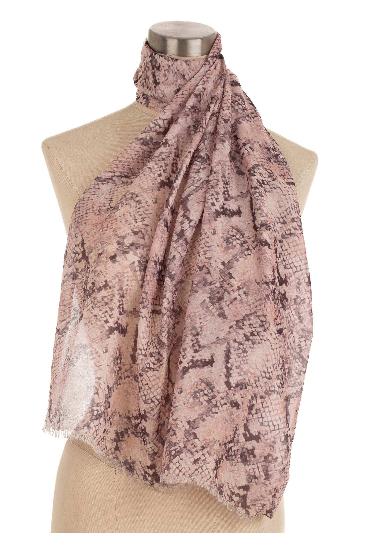 Snakeskin Pattern Scarf in Dusty Shades