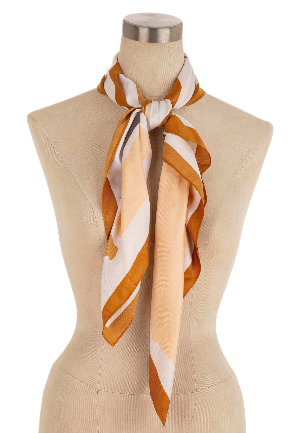 Striped Square Scarf in Warm Tones