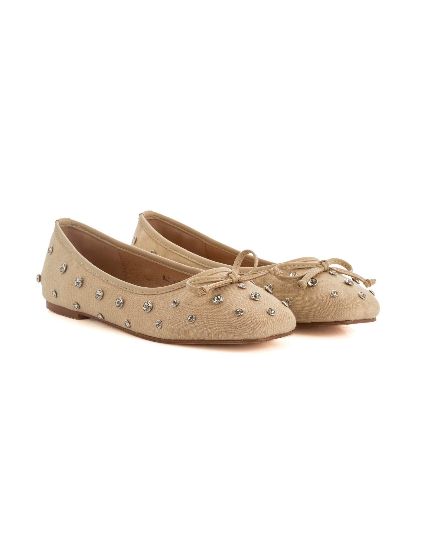 Crystal Embellished Ballet Flat Shoes