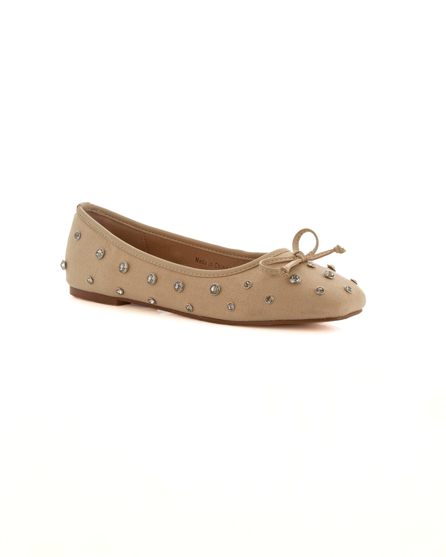 Crystal Embellished Ballet Flat Shoes