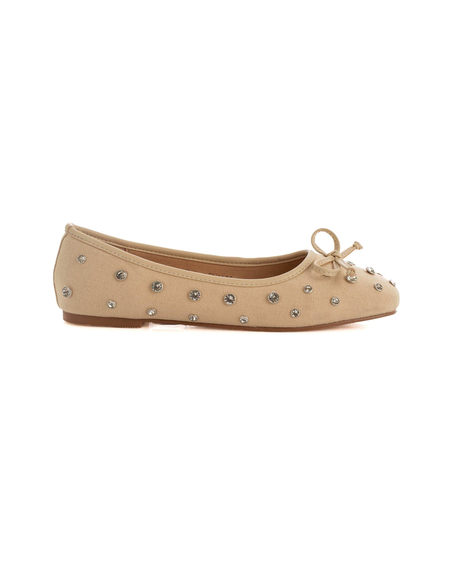 Crystal Embellished Ballet Flat Shoes