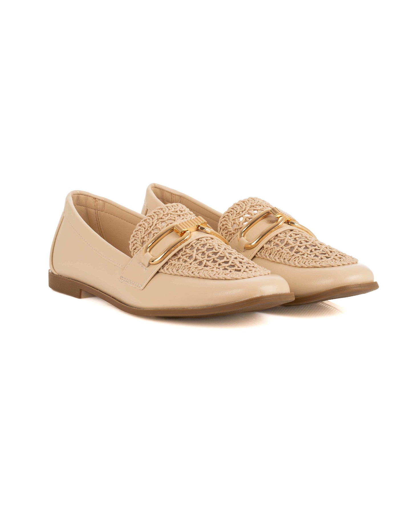 Woven Buckle Casual Loafers