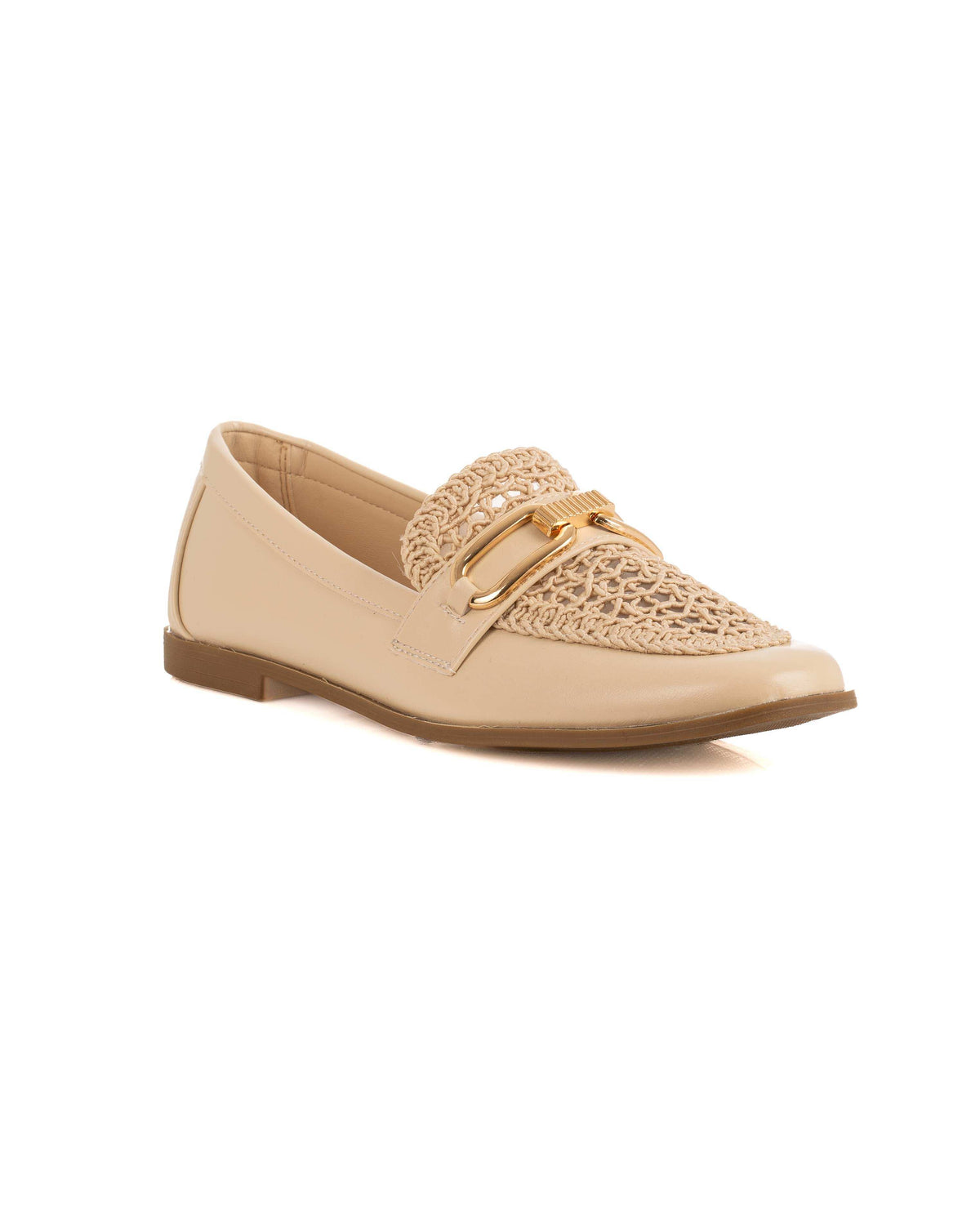 Woven Buckle Casual Loafers
