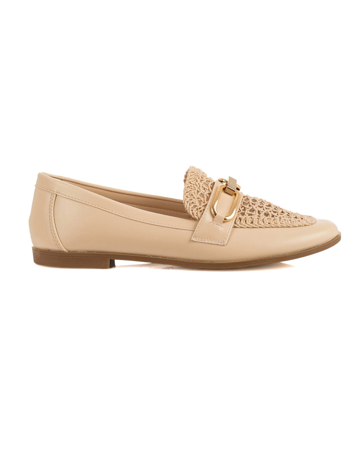Woven Buckle Casual Loafers