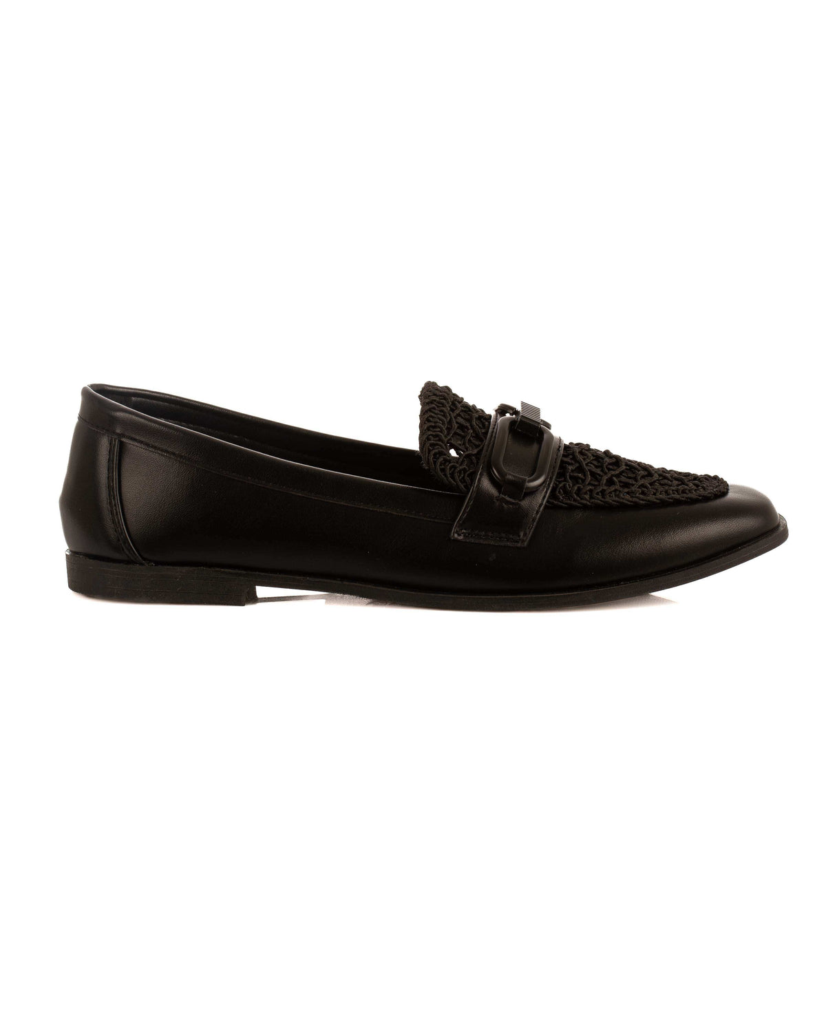 Woven Buckle Casual Loafers