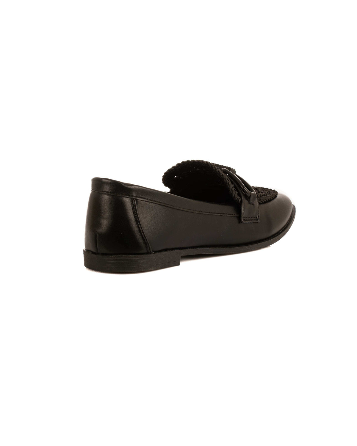 Woven Buckle Casual Loafers