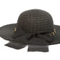 Bow Accent Wide Brim Hat