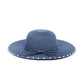 Pearl Decorated Wide Brim Hat