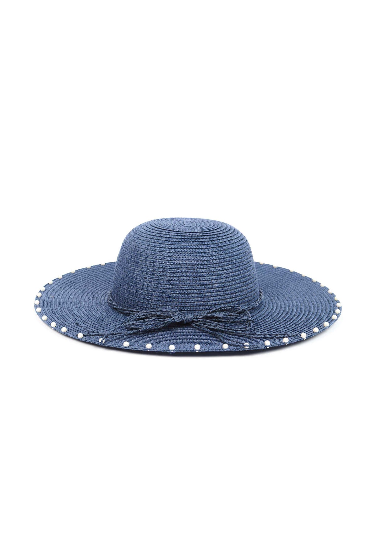 Pearl Decorated Wide Brim Hat