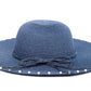 Pearl Decorated Wide Brim Hat