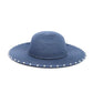 Pearl Decorated Wide Brim Hat