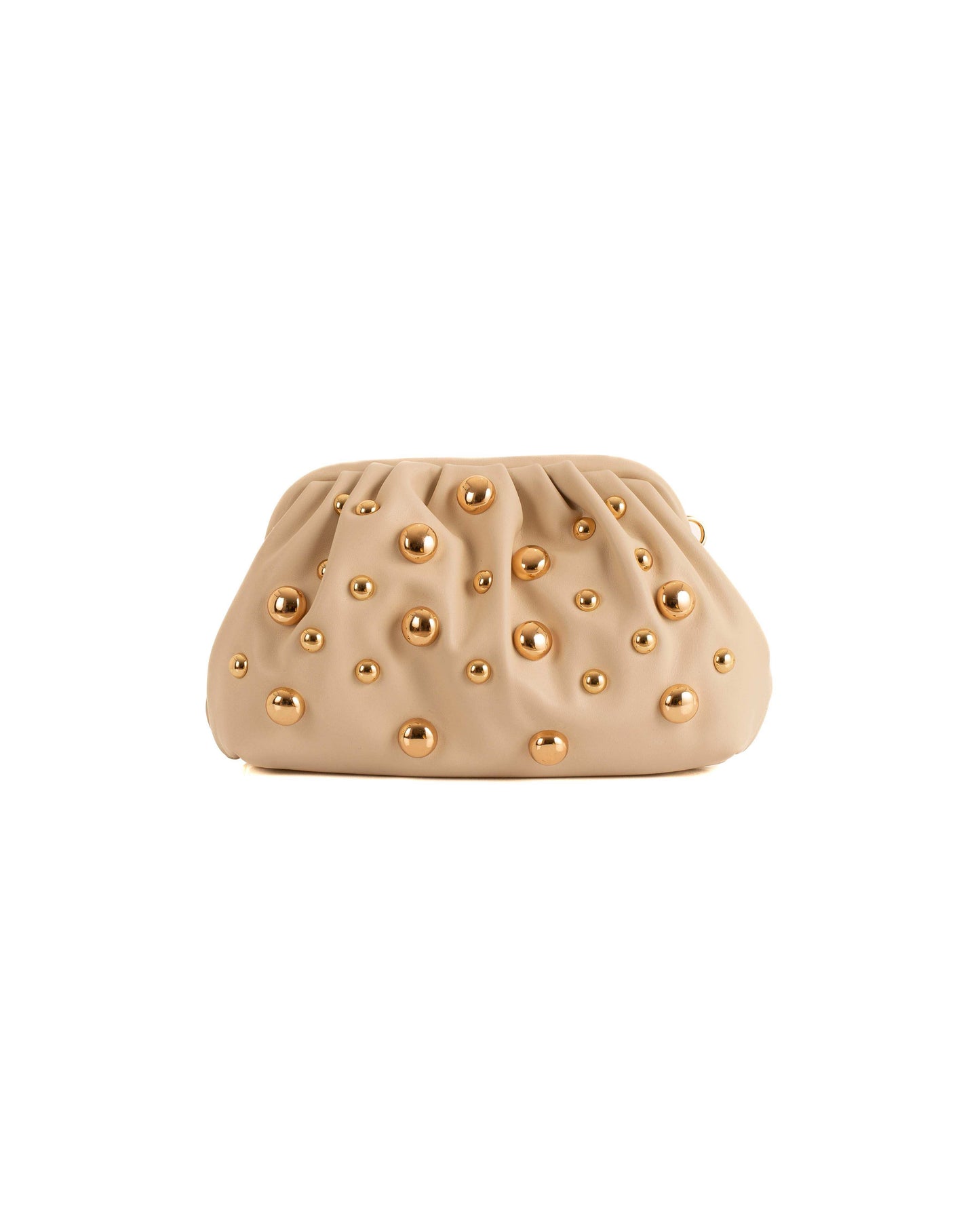 Carey Golden Studded Clutch