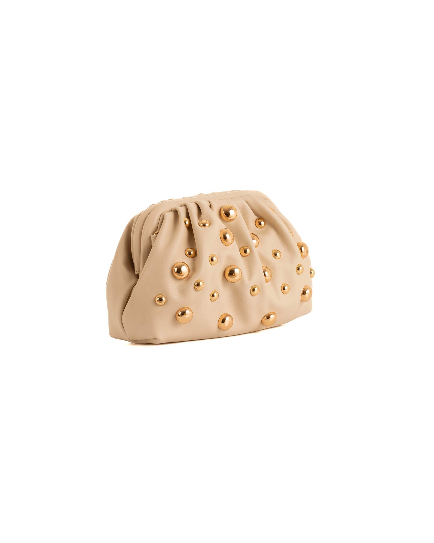 Carey Golden Studded Clutch