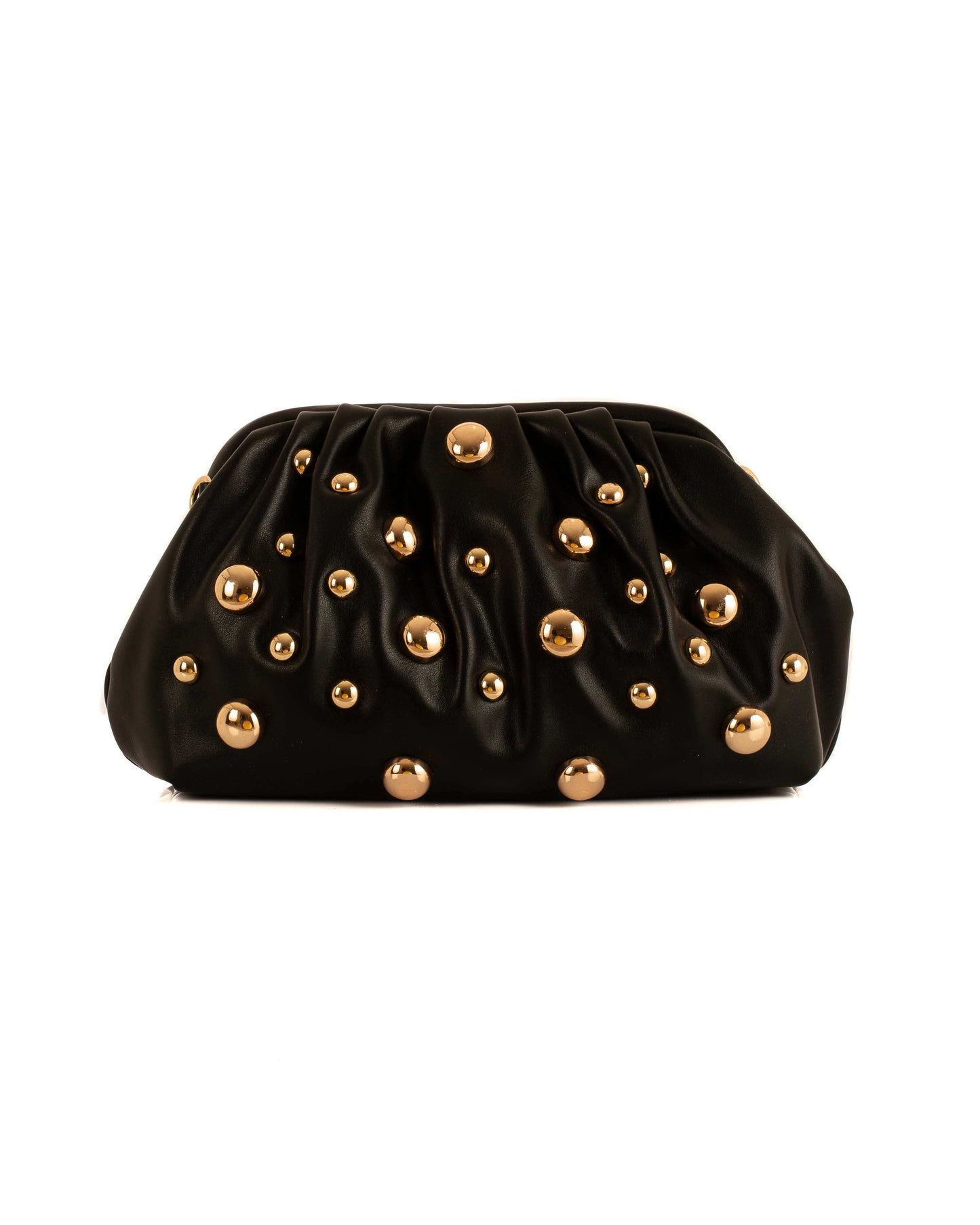 Carey Golden Studded Clutch