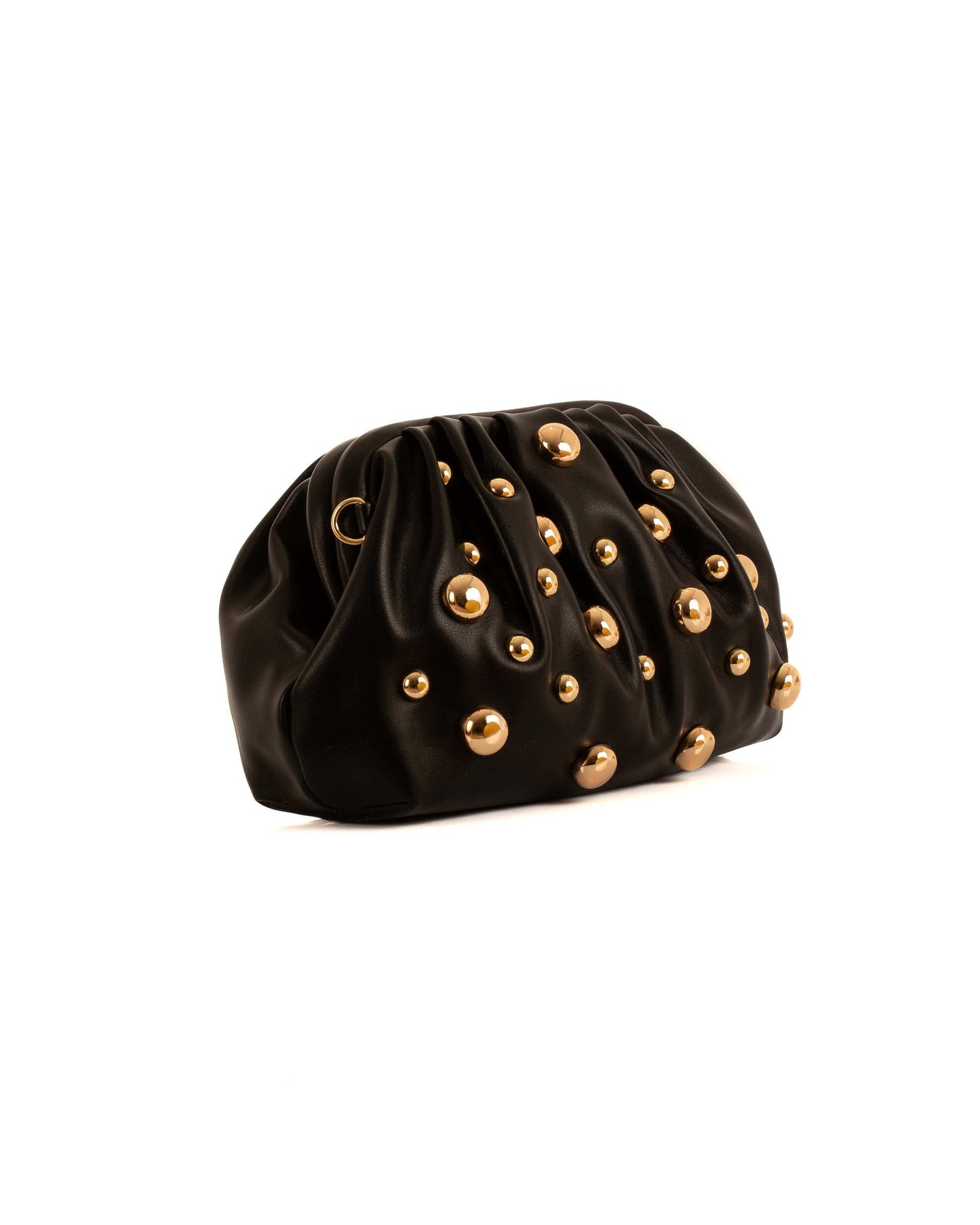 Carey Golden Studded Clutch