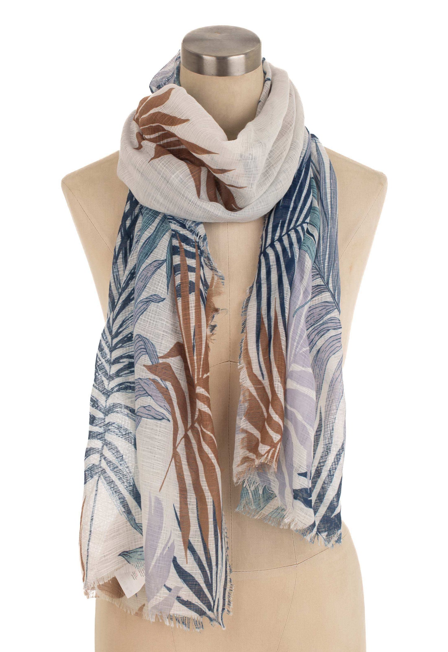 Palm Print Scarf in Rich Shades