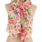 Blossom Garden Pattern Tassel Scarf