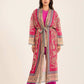 Multi-Patterns Lace-Up Long Kimono