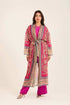 Multi-Patterns Lace-Up Long Kimono