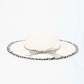 Two-Tone Brim Hat with Decorative Braids