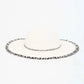 Two-Tone Brim Hat with Decorative Braids