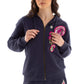 Stitched Colorful Sequins Zip-Up Hoodie