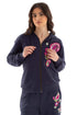 Stitched Colorful Sequins Zip-Up Hoodie