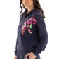 Stitched Colorful Sequins Zip-Up Hoodie