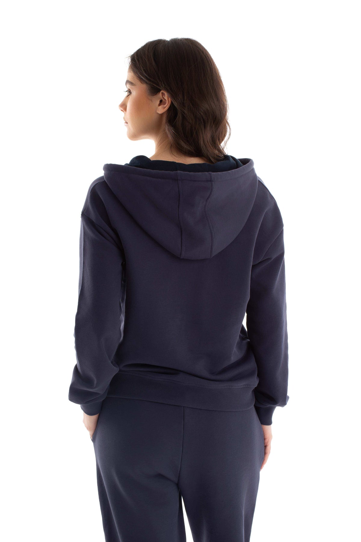 Stitched Colorful Sequins Zip-Up Hoodie