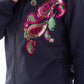 Stitched Colorful Sequins Zip-Up Hoodie
