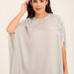 Shiny Sequins Shoulders Loose Kaftan