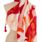 Tassel Edge Floral Pattern Scarf