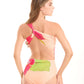 Summer Colorful One-Shoulder Swimsuit