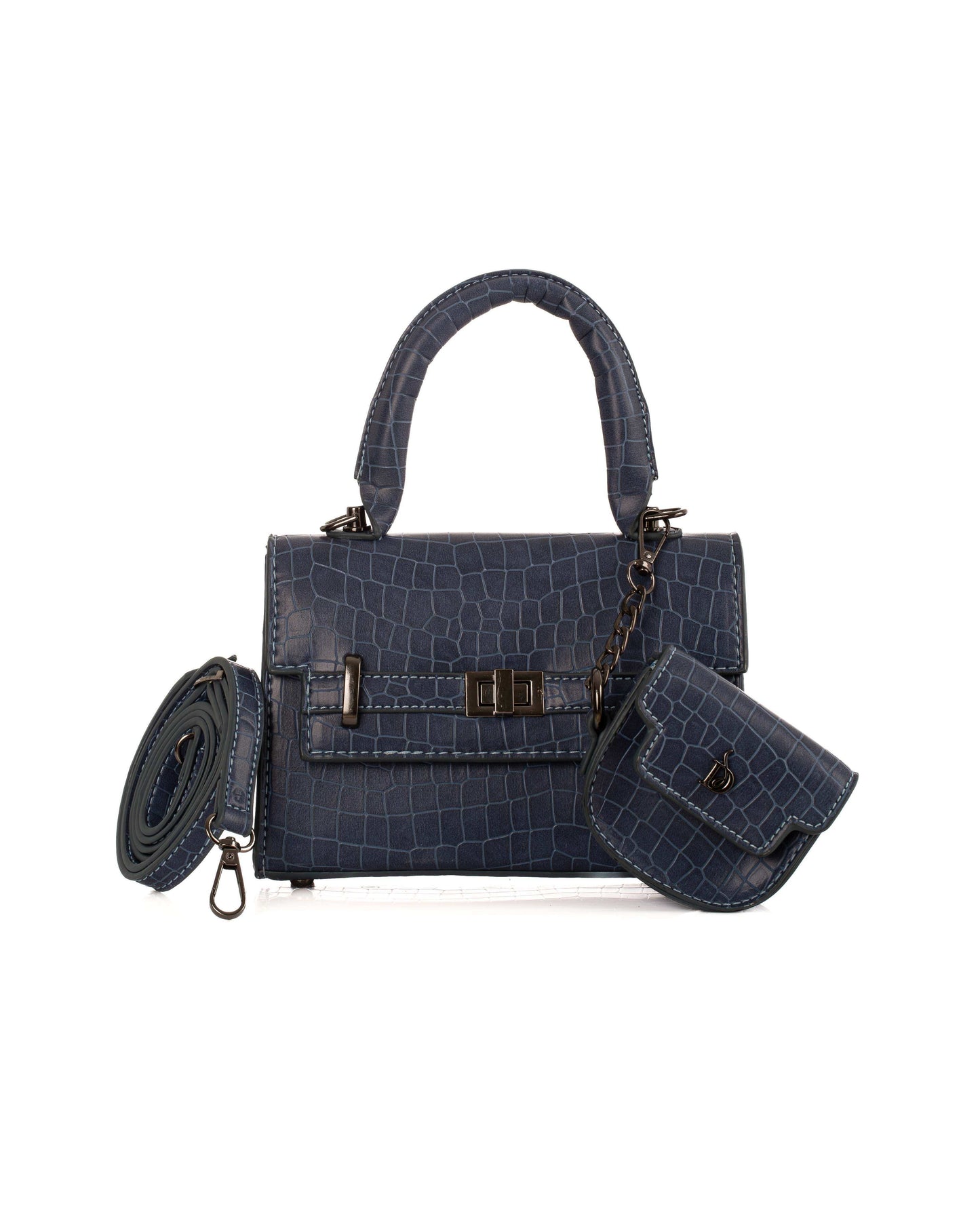 Crocodile Handbag with Hanged Coin Purse