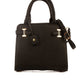 Textured Leather Classy Zipped Handbag