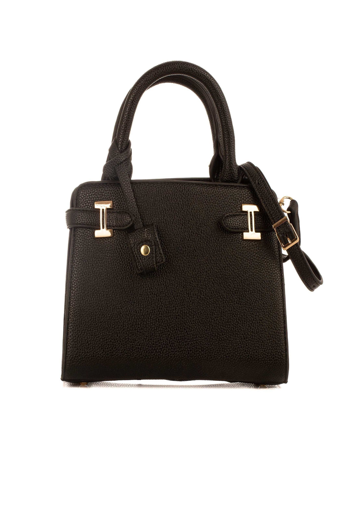 Textured Leather Classy Zipped Handbag