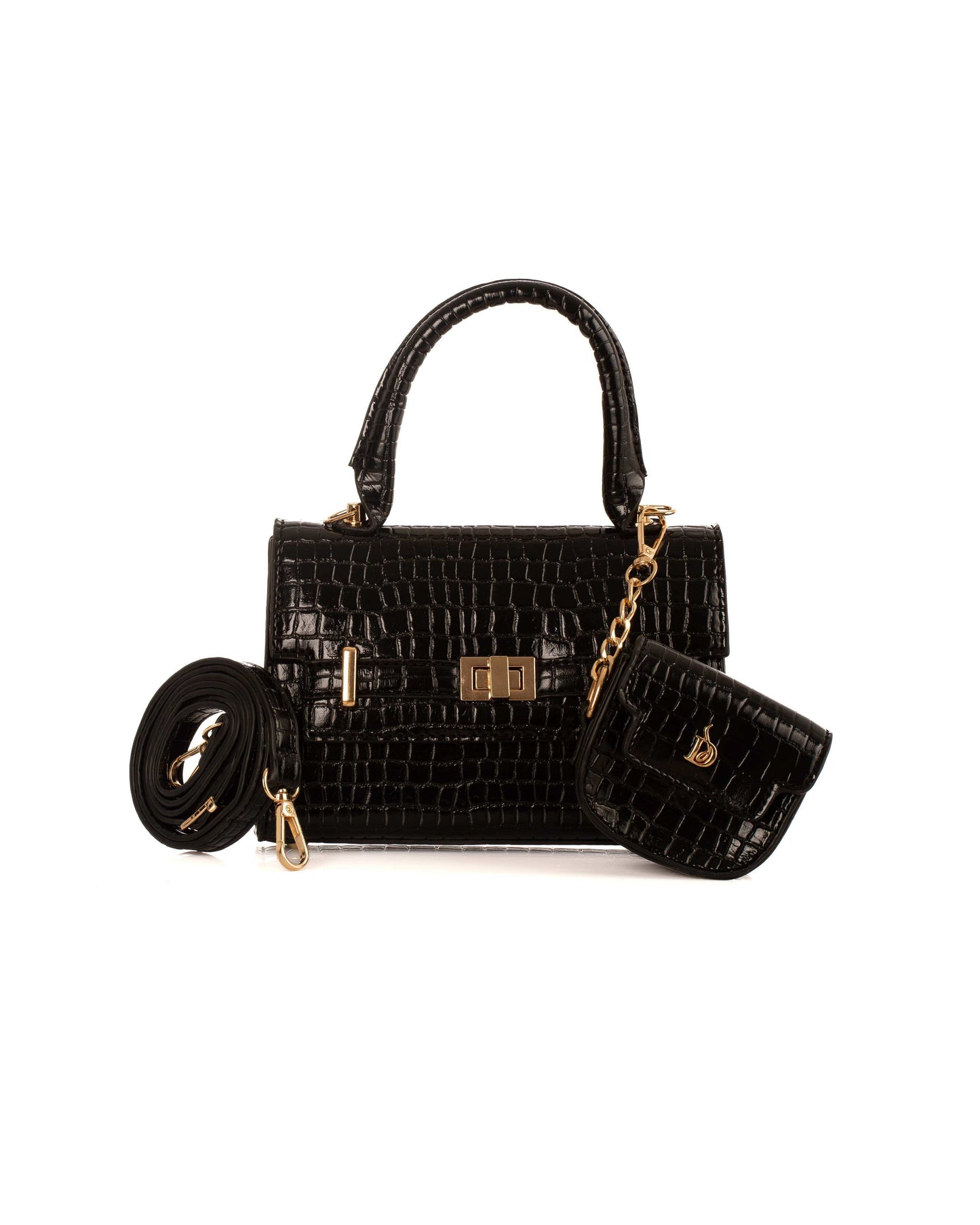 Crocodile Handbag with Hanged Coin Purse