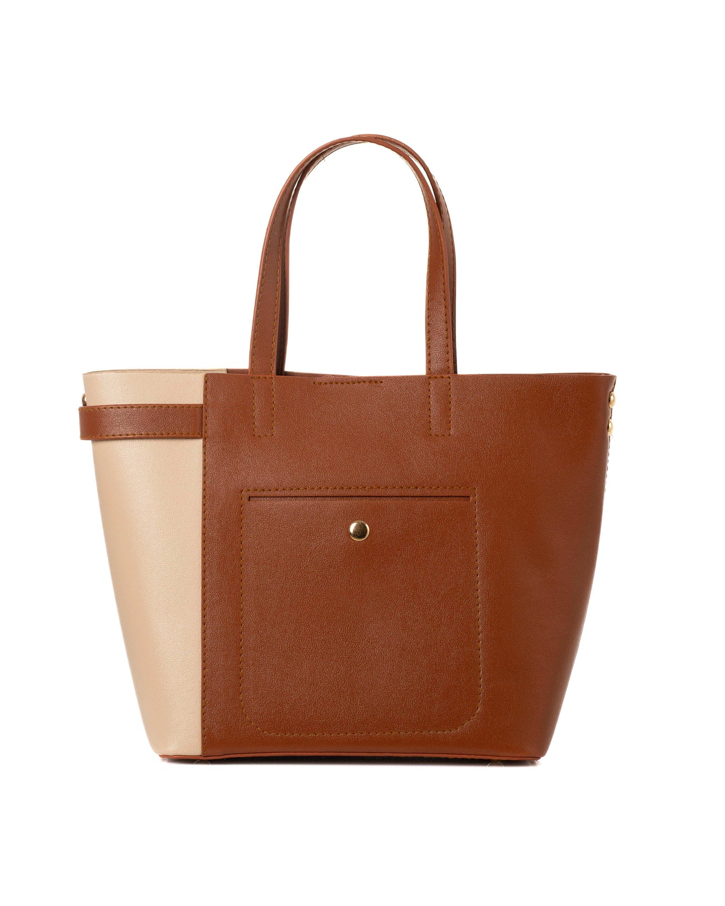 Classic Dual-Tone Top-Handle Bag