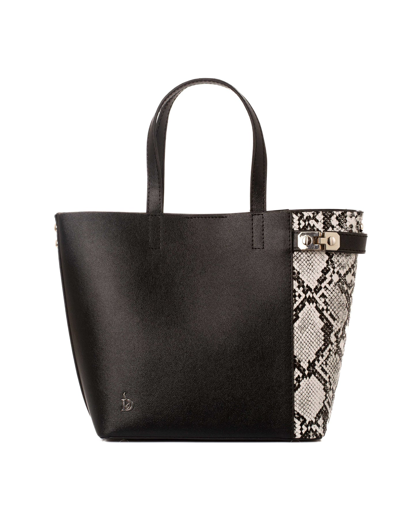 Classic Dual-Tone Top-Handle Bag