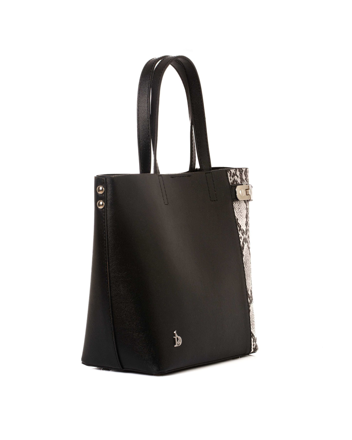Classic Dual-Tone Top-Handle Bag
