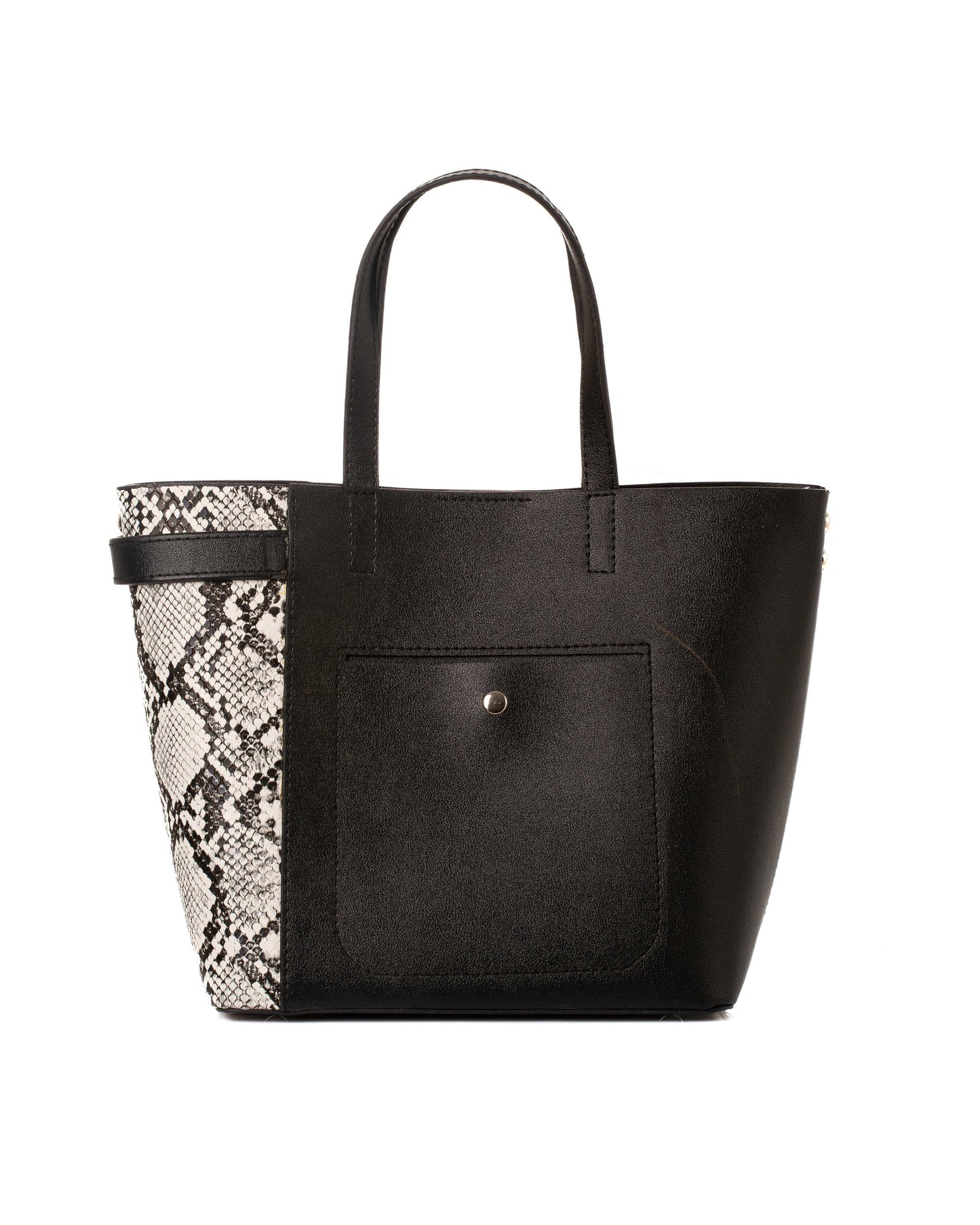 Classic Dual-Tone Top-Handle Bag