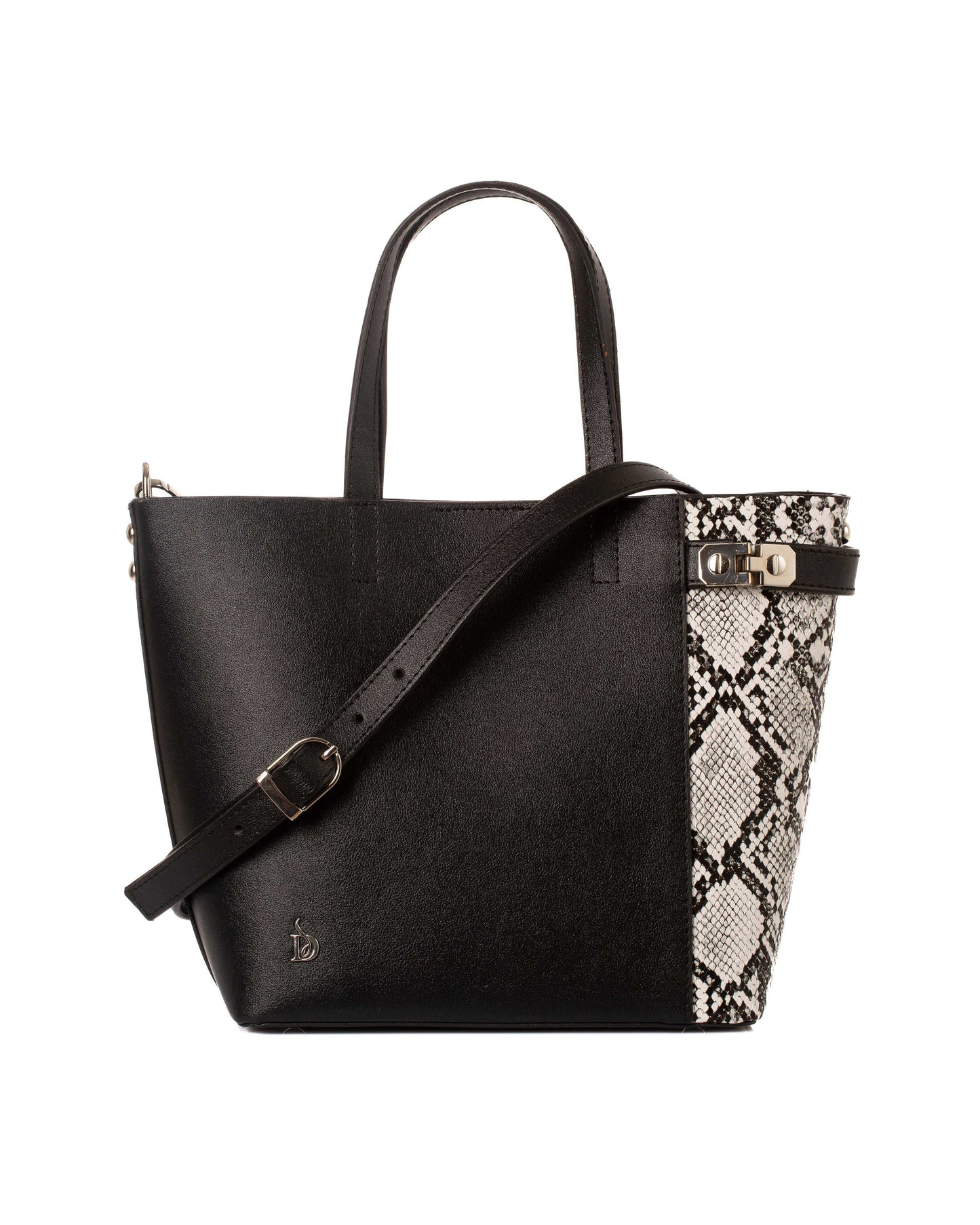 Classic Dual-Tone Top-Handle Bag