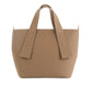 Decorative Studs Handle Textured Handbag