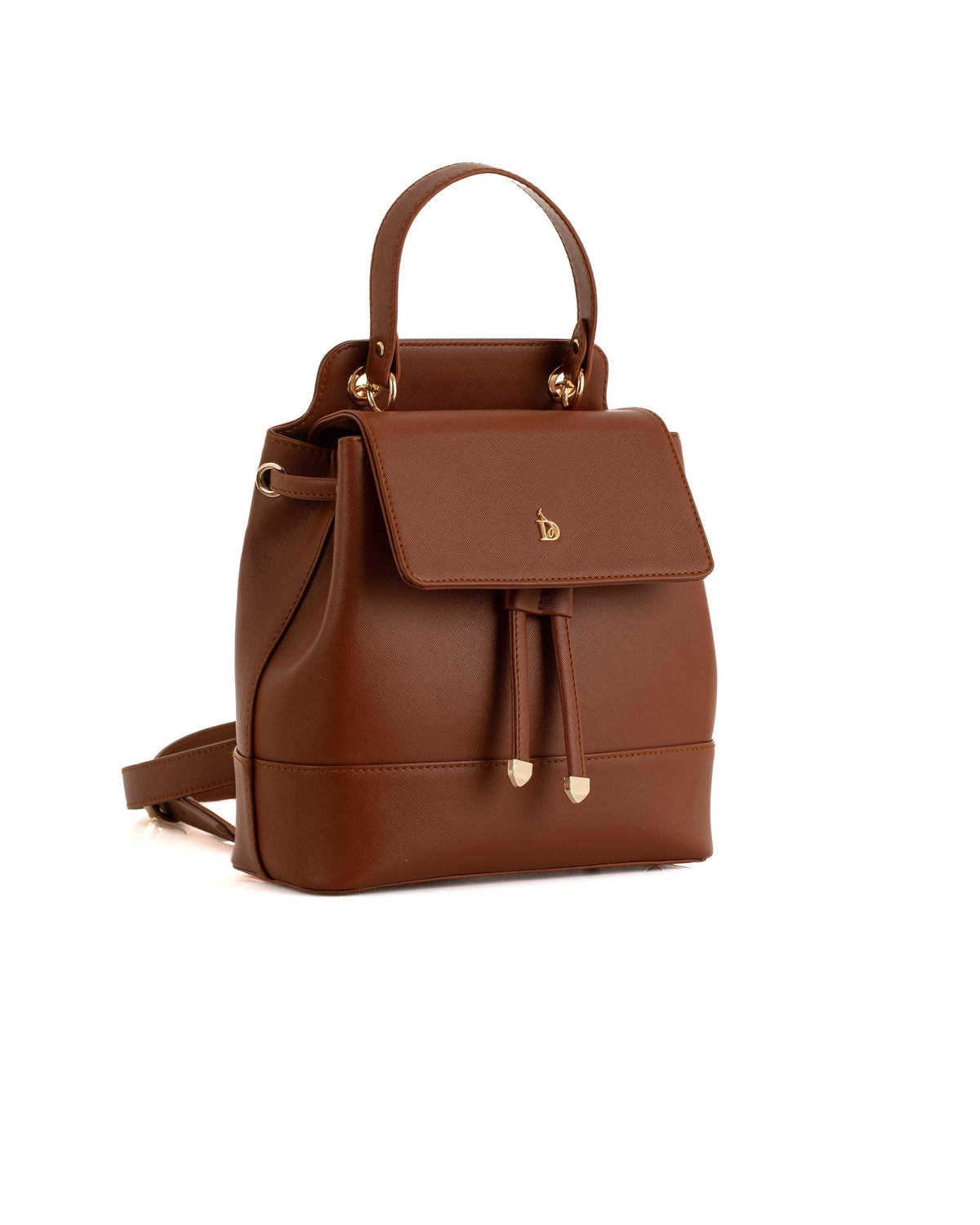 Structured Backpack with Smooth Texture