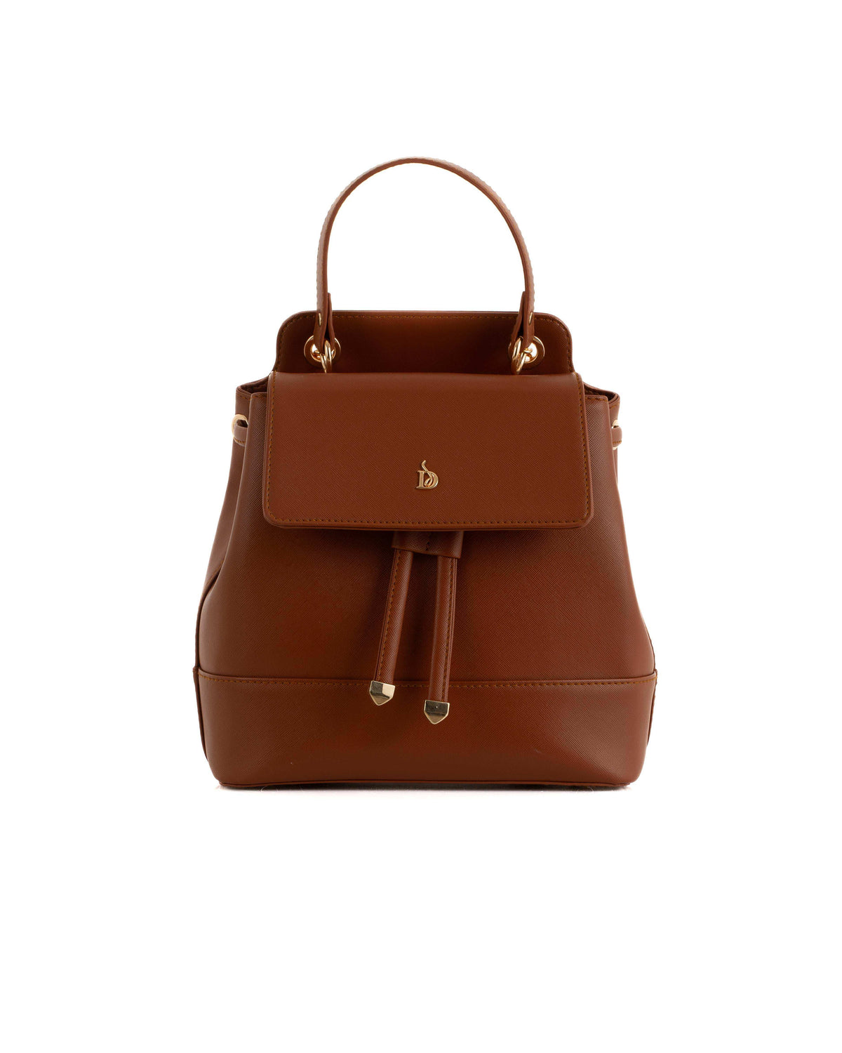 Structured Backpack with Smooth Texture