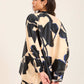Flowing Printed Blouse with Button Front