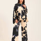 Flowing Printed Blouse with Button Front