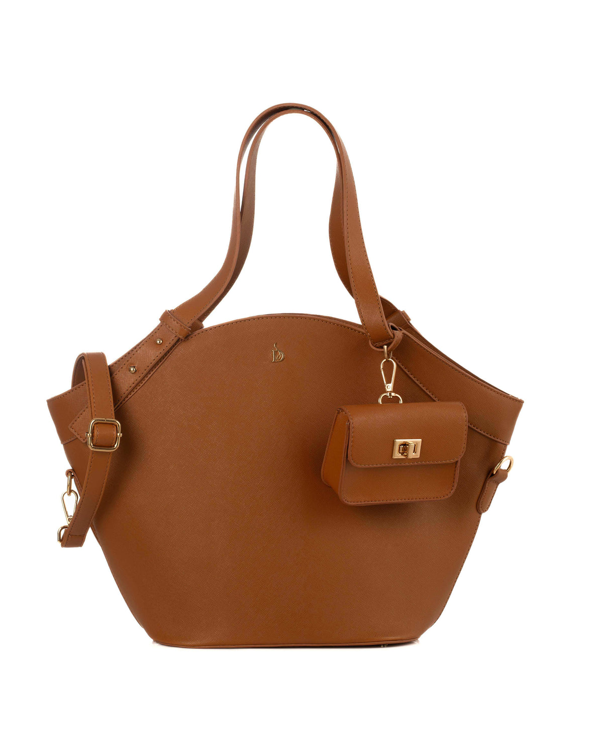 Trendy Handbag with Removable Mini Pouch