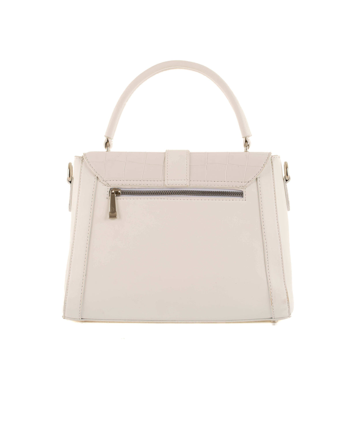 Leather Crocodile-Embossed Office Handbag